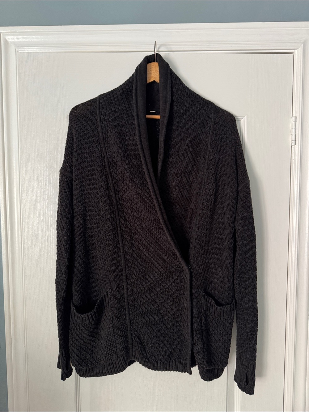 Lululemon Dark Gray Textured Post Practice Cardigan Size Large